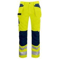 ProJob 6531 PANTALON POLYCOTON PRIO EN ISO 20471 CLASSE 2 Jaune/Marine - Taille 48