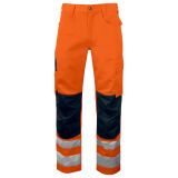 ProJob 6532 PANTALON POLYCOTON PRIO - EN ISO 20471 CLASSE 2 Orange/Noir - Taille 44