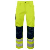 ProJob 6532 SIGNALISATIEBROEK MET KNIEZAKKEN EN ISO 20471 KLASSE 2 Geel/Zwart - Maat 44