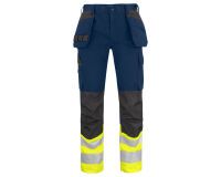 ProJob 6534 PANTALON POLYCOTON PRIO - EN ISO 20471 CLASSE 1 Jaune/Marine - Taille 42