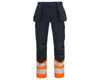 ProJob 6534 PANTALON POLYCOTON PRIO - EN ISO 20471 CLASSE 1 Orange/Noir - Taille 42