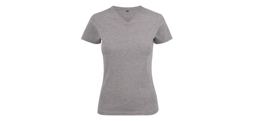 Printer Heavy V-neck 
T-Shirt Dames