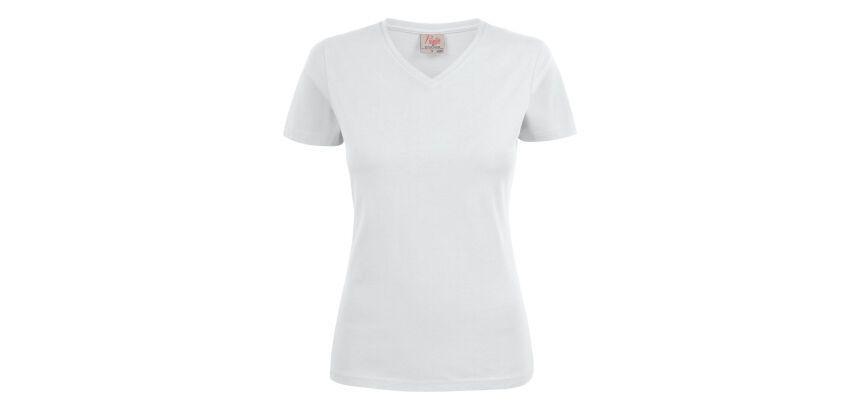 Printer Heavy V-neck 
T-Shirt Dames