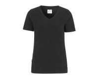 Cottover STRETCH COL V FEMME - CERTIFIÉ GOTS Noir - Taille L