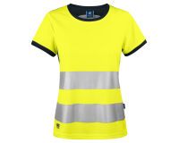 ProJob 6012 T-SHIRT POLYESTER FEMME EN ISO 20471 CLASSE 2/1 Jaune/Noir - Taille L
