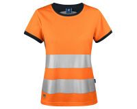 ProJob 6012 T-SHIRT POLYESTER FEMME EN ISO 20471 CLASSE 2/1 orange/noir - Taille XS