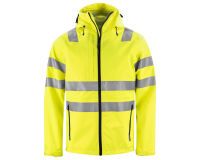 ProJob 6450 VESTE SOFTSHELL CAPUCHE - EN ISO 20471 CLASSE 3/2 - EN343 3/3/X Jaune/Noir - Taille L