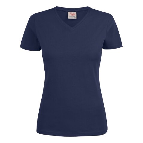 Printer Heavy V-neck 
T-Shirt Dames