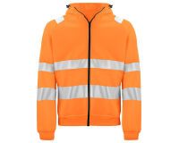 ProJob 6132 SWEATSHIRT FULL ZIP CAPUCHE - EN ISO 20471 CLASSE 3 Orange/Noir - Taille XS
