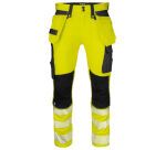 ProJob 6571 SIGNALISATIESTRETCHBROEK MET KNIEZAKKEN EN SPIJKERZAKKEN EN ISO 20471 KLASSE 2