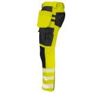 ProJob 6571 SIGNALISATIESTRETCHBROEK MET KNIEZAKKEN EN SPIJKERZAKKEN EN ISO 20471 KLASSE 2