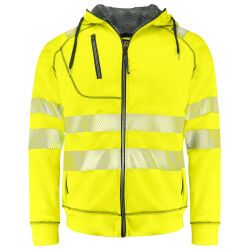 ProJob 6130 SWEATSHIRT CAPUCHE - EN ISO 20471 CLASSE 3 Jaune/Noir - Taille XL