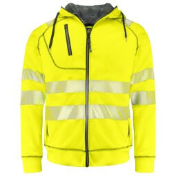 ProJob 6130 SIGNALISATIE HOODIE GEVOERD EN ISO 20471 KLASSE 3/2 Geel/Zwart - Maat M