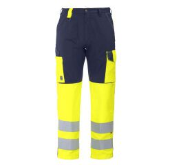 ProJob 6501 SIGNALISATIEBROEK MET KNIEZAKKEN EN ISO 20471 KLASSE 2