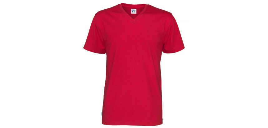 Cottover T-SHIRT V-NECK MAN - GOTS GECERTIFICEERD