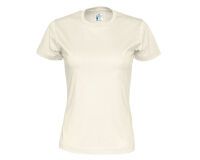 Cottover T-SHIRT COL ROND FEMME - CERTIFIÉ GOTS Ecru - Taille XL