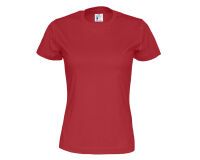 Cottover T-SHIRT COL ROND FEMME - CERTIFIÉ GOTS Rouge - Taille S