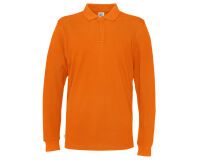 Cottover POLO PIQUE MANCHES LONGUES HOMME - CERTIFIÉ GOTS Orange - Taille XXL