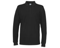 Cottover POLO PIQUE MANCHES LONGUES HOMME - CERTIFIÉ GOTS Noir - Taille XL