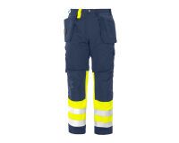 ProJob 6502 SIGNALISATIEBROEK MET KNIEZAKKEN EN SPIJKERZAKKEN EN ISO 20471 KLASSE 1