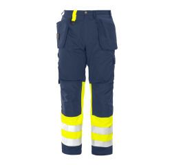 ProJob 6502 SIGNALISATIEBROEK MET KNIEZAKKEN EN SPIJKERZAKKEN EN ISO 20471 KLASSE 1