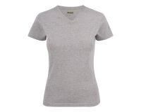 Printer Essentials Heavy V-neck 
T-Shirt Dames Grijs Mêlée - Maat XL