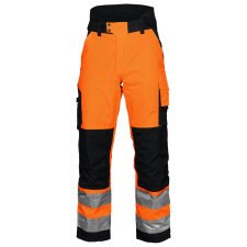 ProJob 6514 PANTALON POLYCOTON DOUBLE - EN ISO 20471 CLASSE 3 - EN 343 3/1/X Orange/Noir - Taille 38