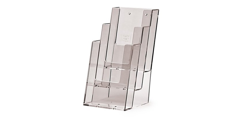 Taymar® Brochure Holder Counter/Wall 3x 1/3 A4 Portrait