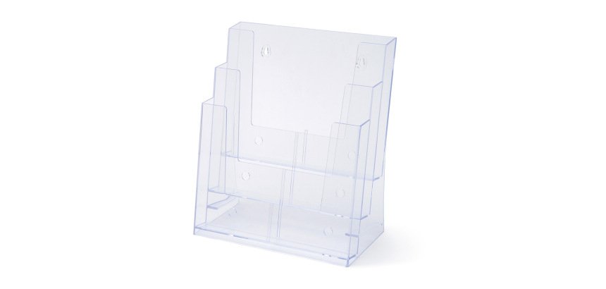 Porte-brochures Scritto® Comptoir/Mur 3x A4 Portrait