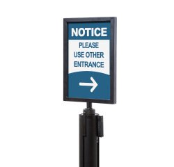 Supporto per cartello con cintura flessibile Black Barrier A4