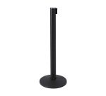 Poteau Flexi Belt Barrière Noire Avec Ceinture Noire 2,7 m