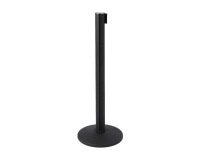 Poste Separador Negro Con Cinta Extensible - Cinta Negra
