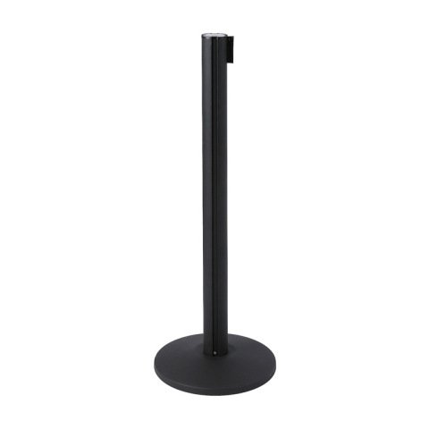 Poste Separador Negro con Cinta Extensible - Cinta Negra