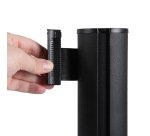 Poteau Flexi Belt Barrière Noire Avec Ceinture Noire 2,7 m