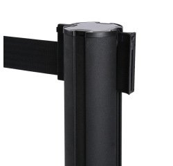 Black Barrier Flexi Belt Post With 2,7 m Black Belt