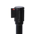 Poteau Flexi Belt Barrière Noire Économie Avec Ceinture Noire 2,5 m