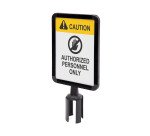 Porte-enseignes De Barrière A4 Noir Pour Barrier Flexi Belt Post Économie