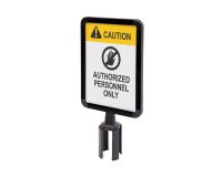 Porta letreros para poste Negro, para Barrera Flexi Belt Post Economy