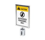 Porte-enseignes De Barrière A4 Chrome Pour Barrier Flexi Belt Post Économie