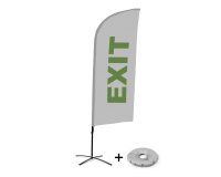 Bandera Aluminio Vela Kit Completo Salida Gris Inglés Base Cruz