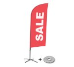Bandera Aluminio Vela Kit Completo Venta Rojo Inglés Base Cruz