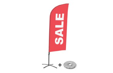 Bandera Aluminio Vela Kit Completo Venta Rojo Inglés Base Cruz