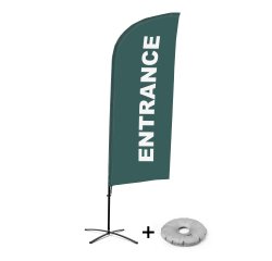 Bandera Aluminio Vela Kit Completo Entrada Gris Inglés Base Cruz