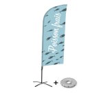 Complete Set of Aluminum Wind Beach Flag Fresh Fish French Croissilion