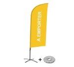 Complete Set of Beach Flag Alu Wind Take Away French Croissilion