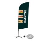Complete Set of Alu Wind Beach Flag French Croissilion Sandwich Boards