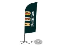 Ensemble Complet De Beach Flag Alu Wind Sandwichs Français Croissilion