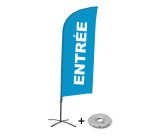Complete Set of Beach Flag Alu Wind Entry Blue French Croissilion