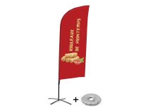 Ensemble Complet De Beach Flag Alu Wind Rouleaux De Printemps Français Croissilion
