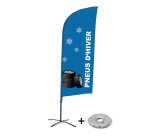 Complete Set of Beach Flag Alu Wind French Croissilion Winter Tires